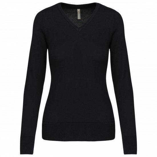 Pull femme col v
