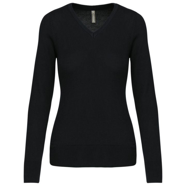 Pull femme col v