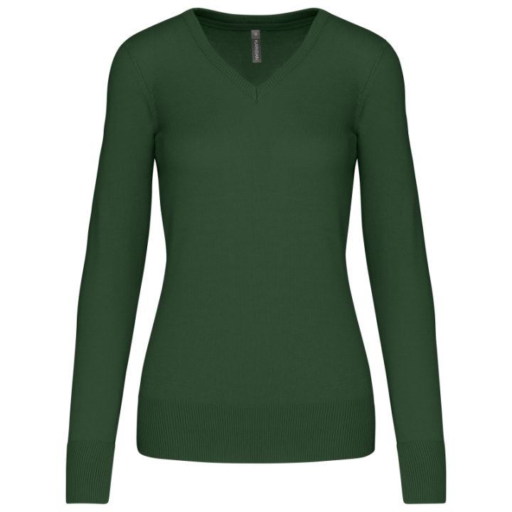 Pull femme col v