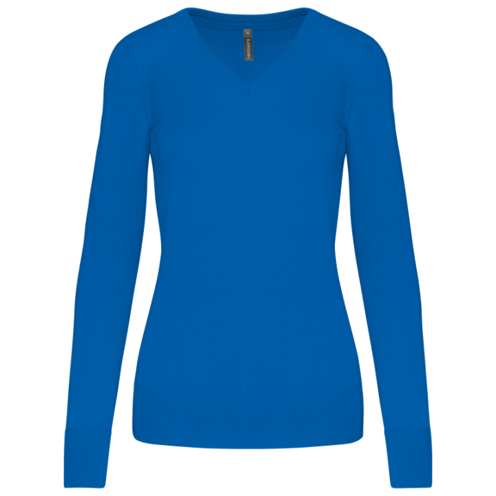 Pull femme col v