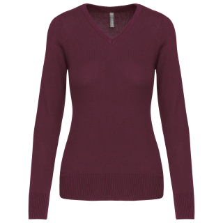 Pull femme col v
