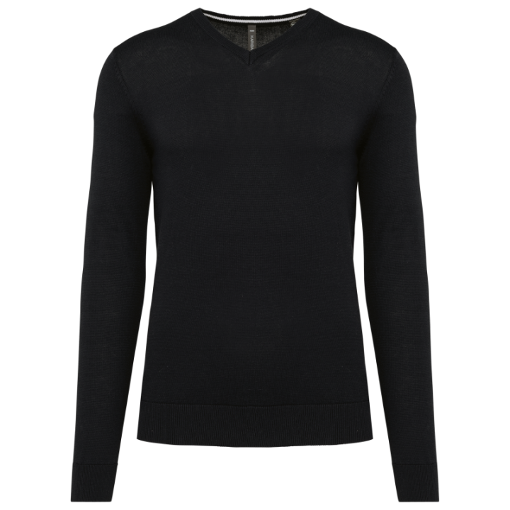 Pull homme col V avec coton écoresponsable