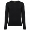 Pull homme avec un col en V, tissu coton/polyester écoresponsable