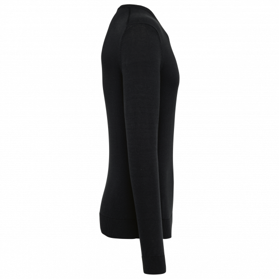 Pull homme avec un col en V, tissu coton/polyester écoresponsable