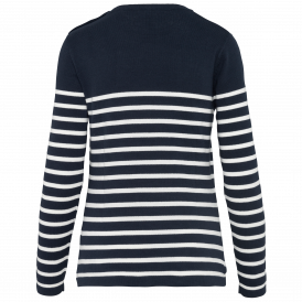 Pull Marin Femme 100% Coton avec Boutons à l'Épaule (2)