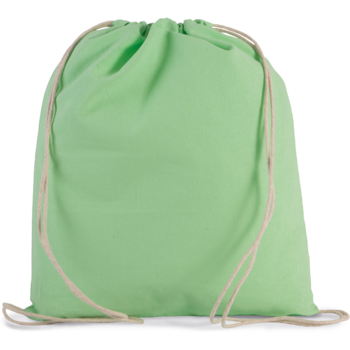 Petit sac à dos en coton BIO avec cordelettes