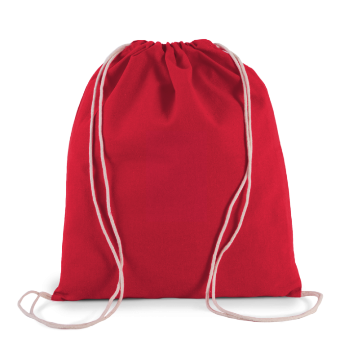 Petit sac à dos en coton BIO avec cordelettes