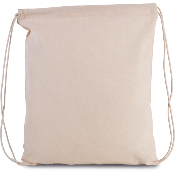 Petit sac à dos en coton BIO avec cordelettes