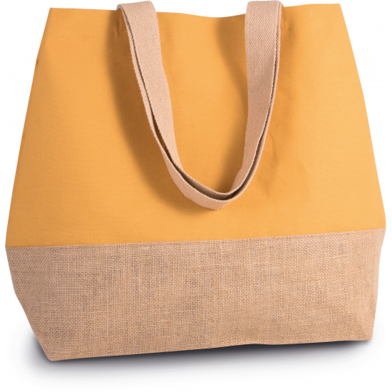 Sac shopping en toiles de coton et jute