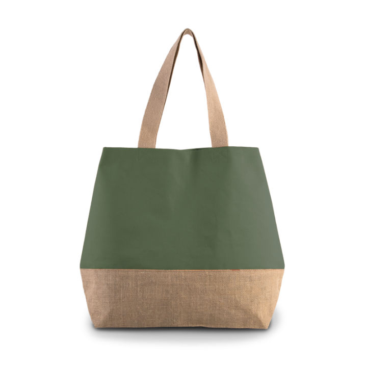 Sac shopping en toiles de coton et jute