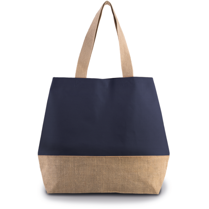 Sac shopping en toiles de coton et jute