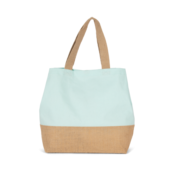 Sac shopping en toiles de coton et jute