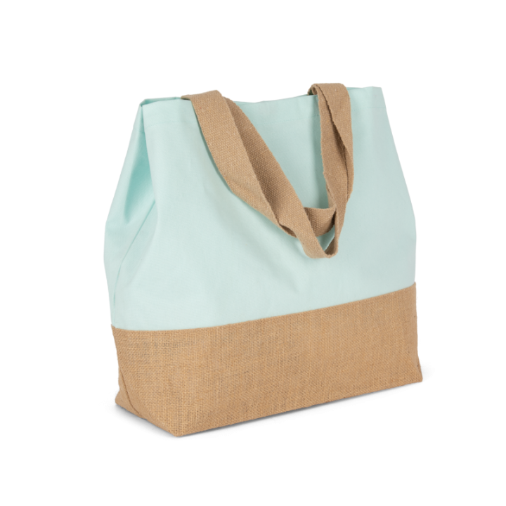 Sac shopping en toiles de coton et jute