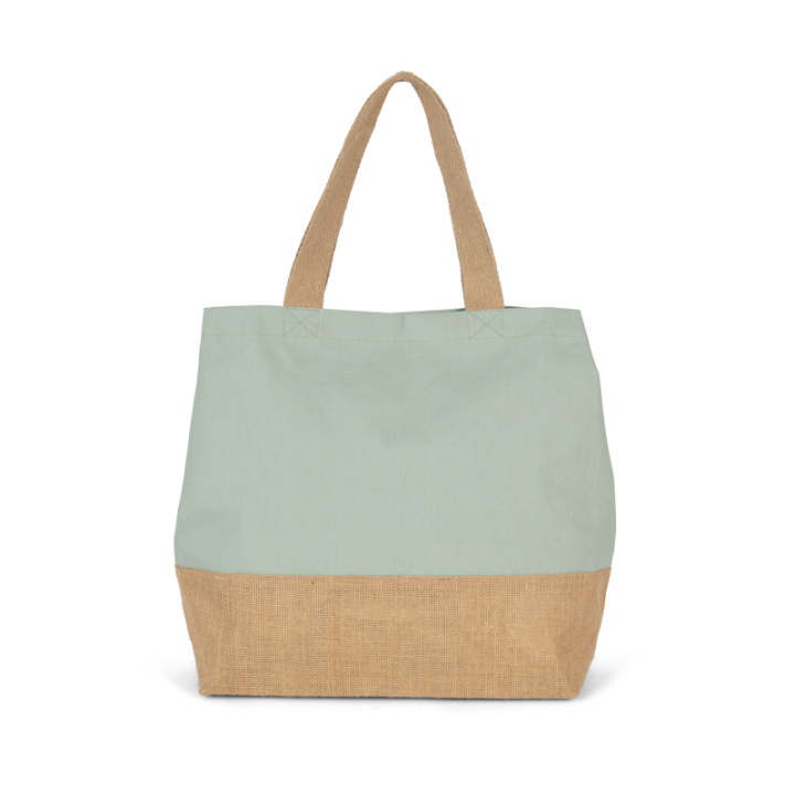 Sac shopping en toiles de coton et jute