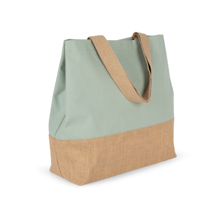 Sac shopping en toiles de coton et jute