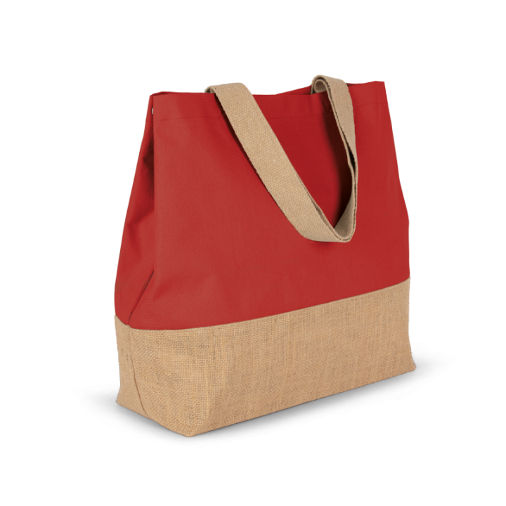 Sac shopping en toiles de coton et jute