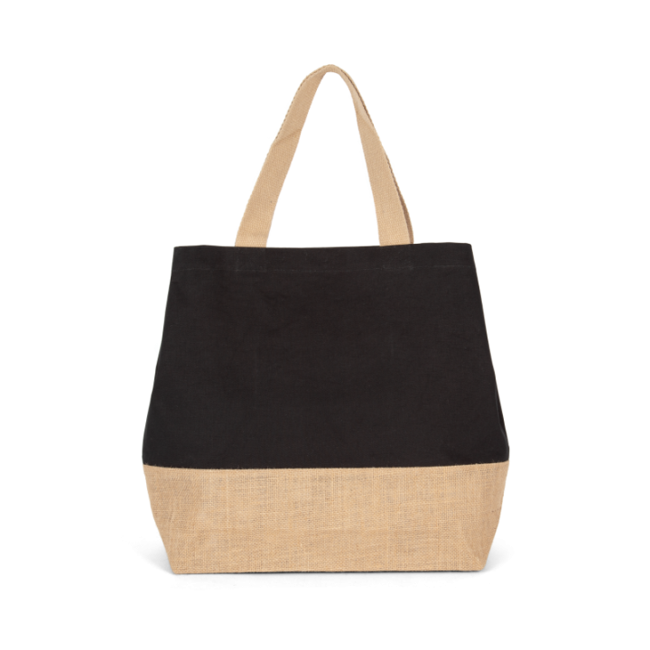 Sac shopping en toiles de coton et jute
