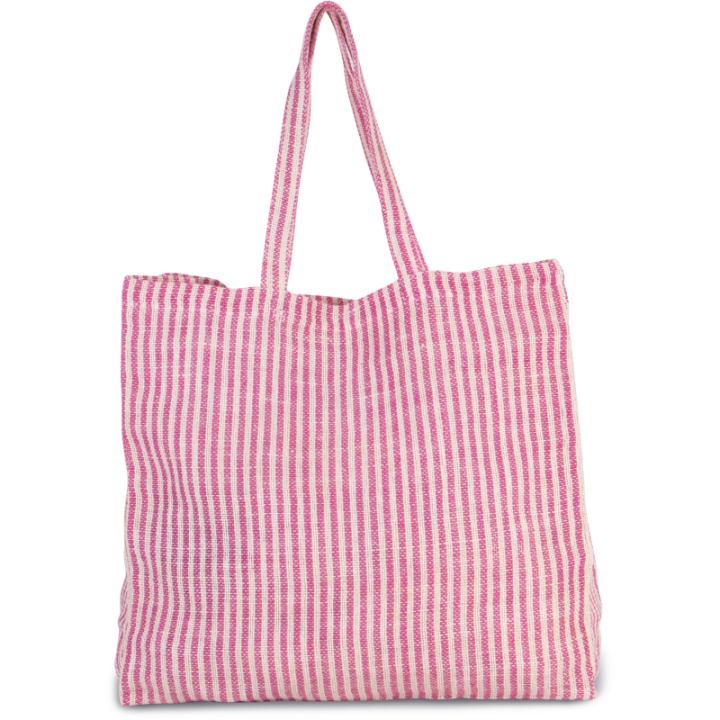 Sac shopping à rayures en juco