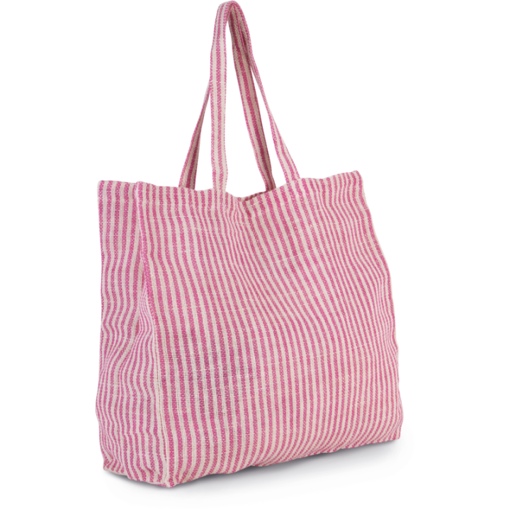 Sac shopping à rayures en juco