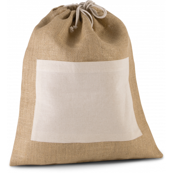 Sac en toile de jute avec cordelettes