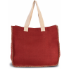 Sac en jute avec couture contrastée