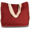 Sac en jute avec couture contrastée