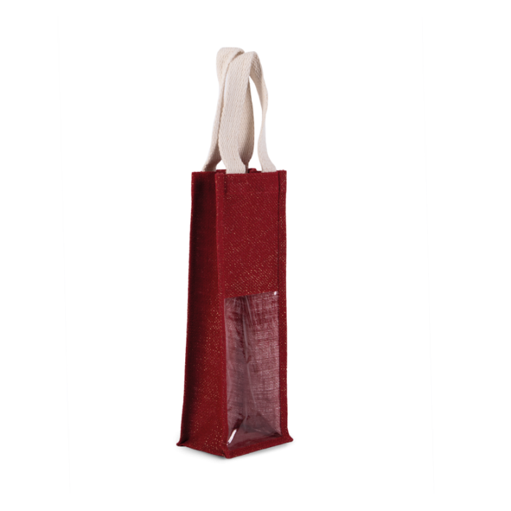 Sac porte bouteille en jute KIMOOD