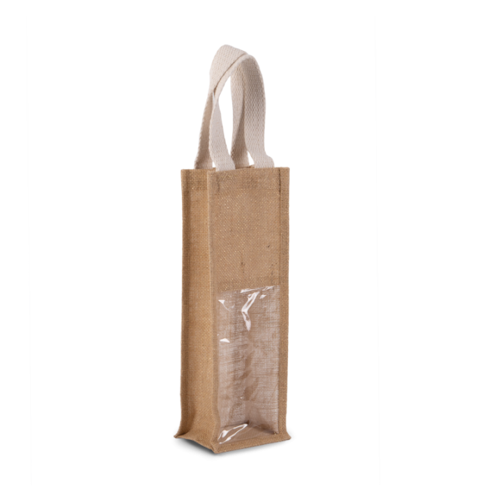 Sac porte bouteille en jute KIMOOD