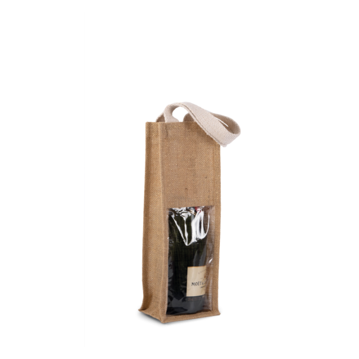 Sac porte bouteille en jute KIMOOD