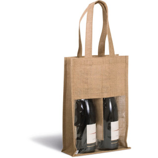 KI0268 - Sac porte bouteilles en jute KIMOOD