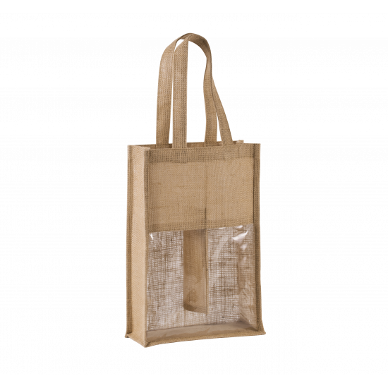 KI0268 - Sac porte bouteilles en jute KIMOOD