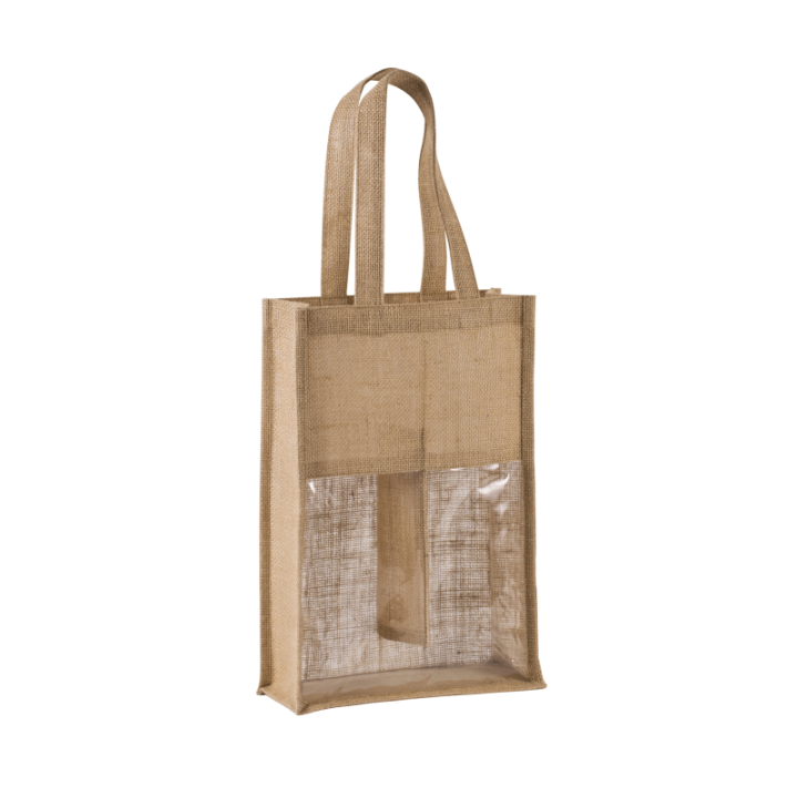KI0268 - Sac porte bouteilles en jute KIMOOD