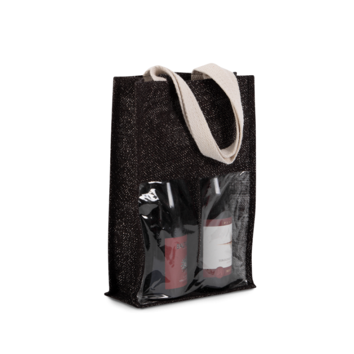 KI0268 - Sac porte bouteilles en jute KIMOOD