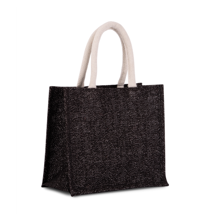 Sac style cabas en toile de jute modèle moyen KIMOOD