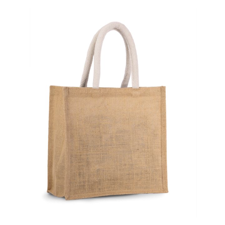 Sac style cabas en toile de jute modèle moyen KIMOOD