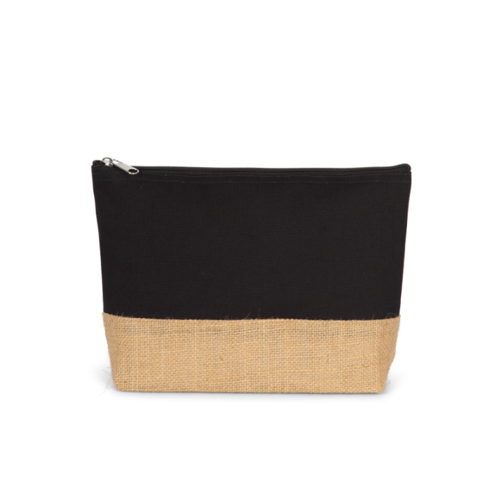 Pochette en toiles de coton et jute