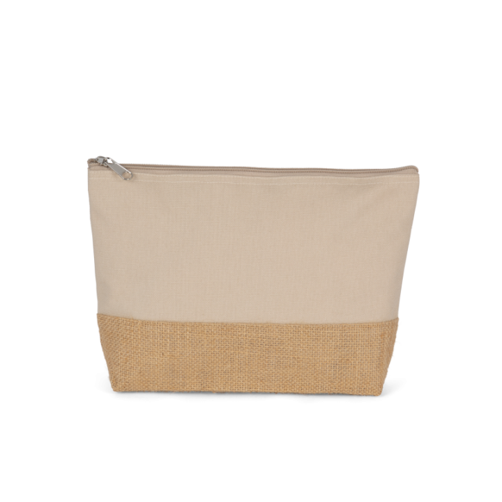 Pochette en toiles de coton et jute