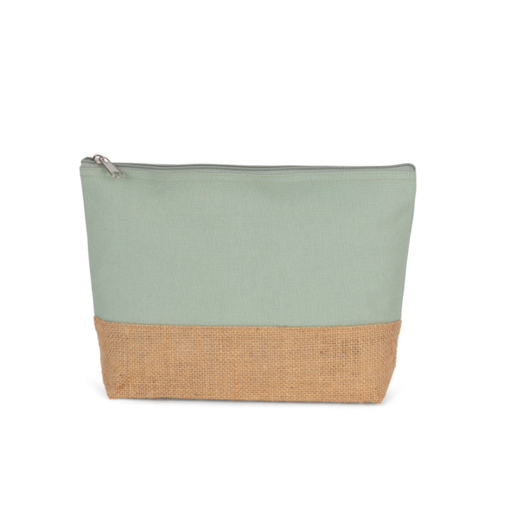Pochette en toiles de coton et jute