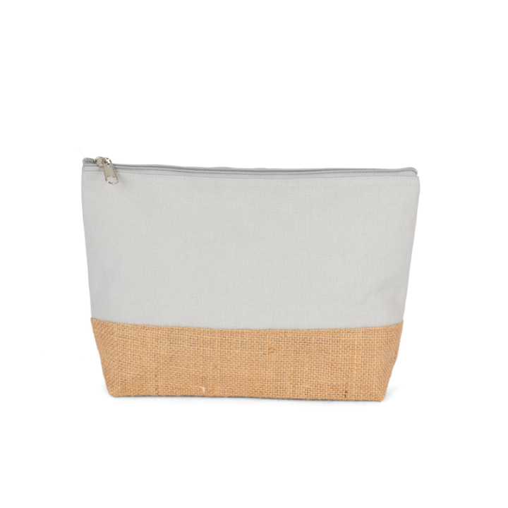 Pochette en toiles de coton et jute