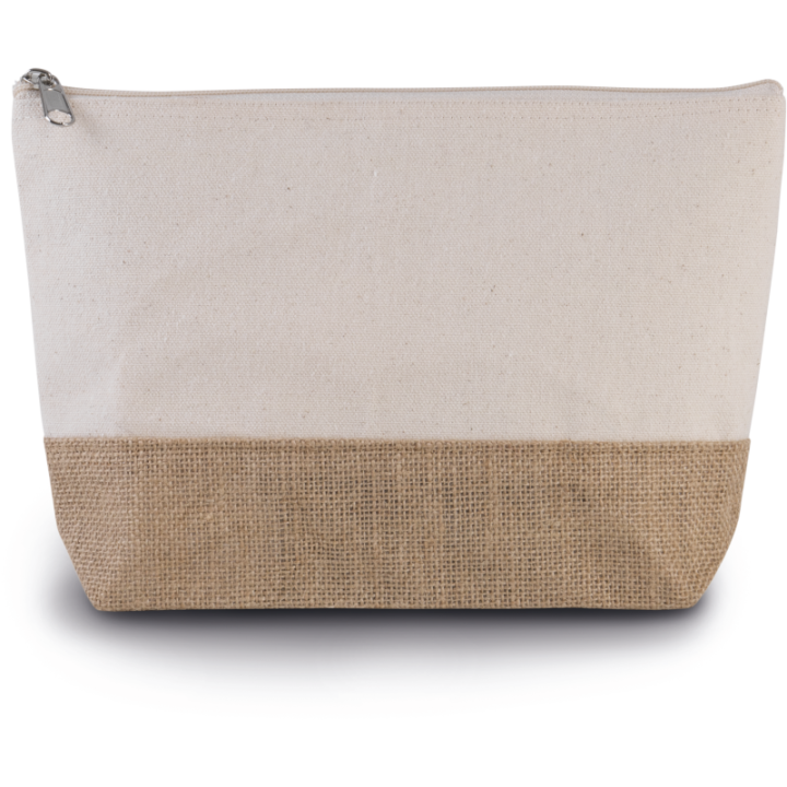 Pochette en toiles de coton et jute