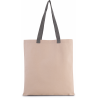 Sac shopping plat en toile avec poignée contrastée
