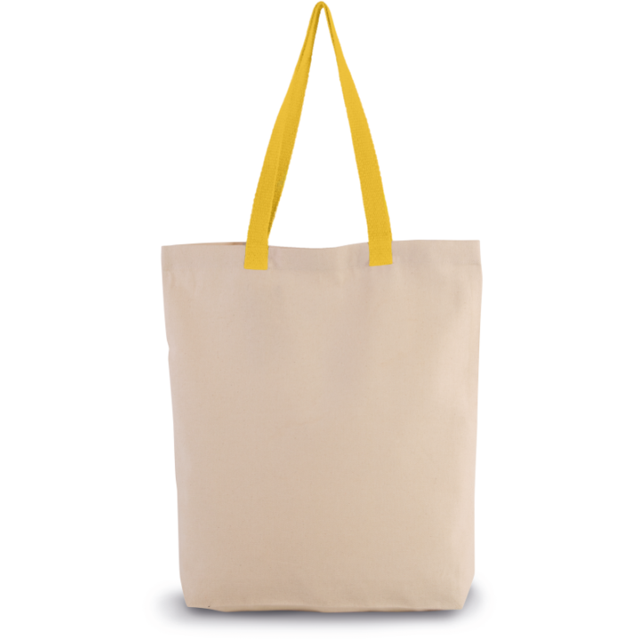 Sac shopping à soufflet avec poignée contrastée