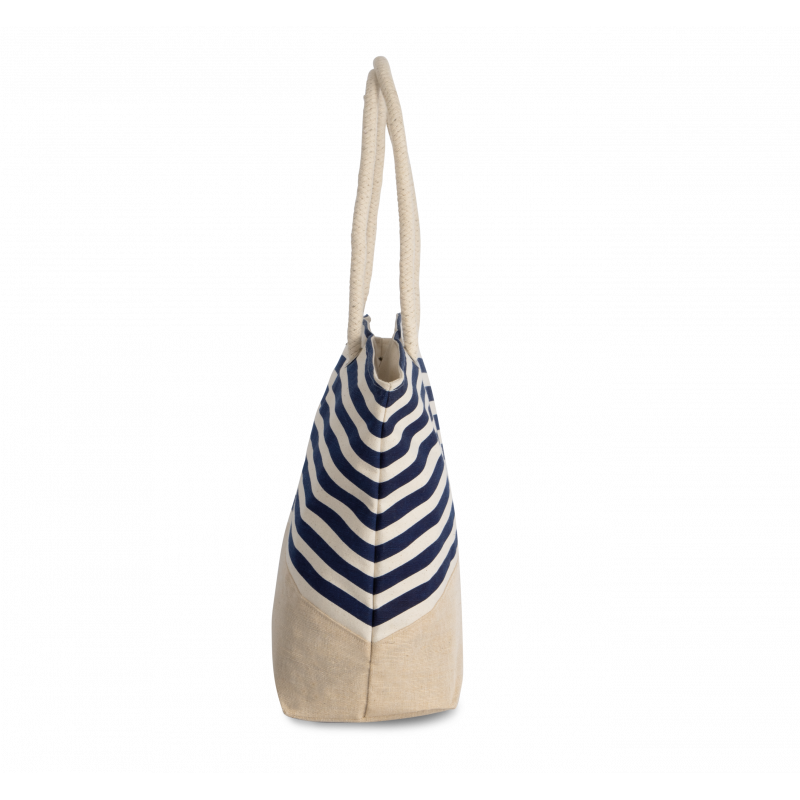 Sac shopping style marin en toile de jute