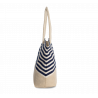 Sac shopping style marin en toile de jute