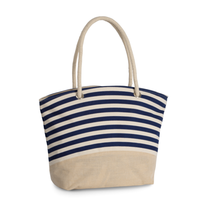 Sac shopping style marin en toile de jute