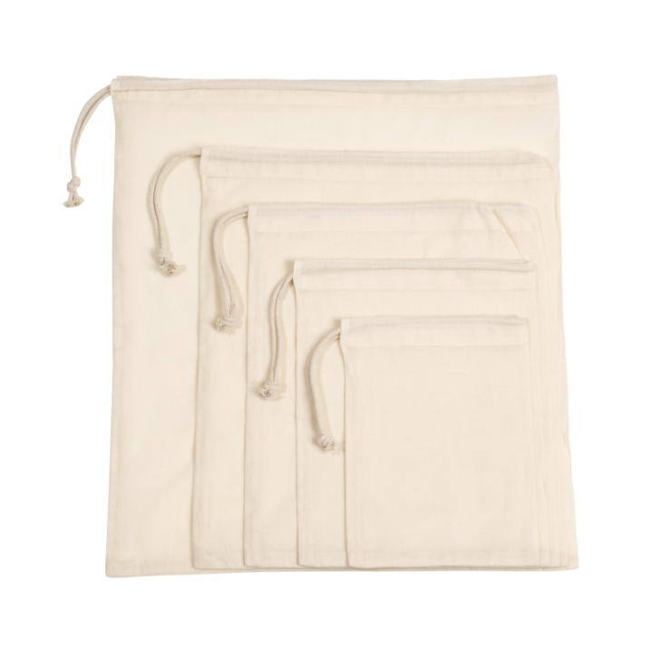 Sac à cordon coulissant en coton biologique