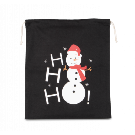 Sac coton à cordon motif bonhomme de neige (2)