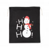 Sac coton à cordon motif bonhomme de neige