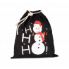 Sac coton à cordon motif bonhomme de neige