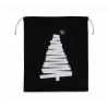 Sac coton à cordon motif sapin